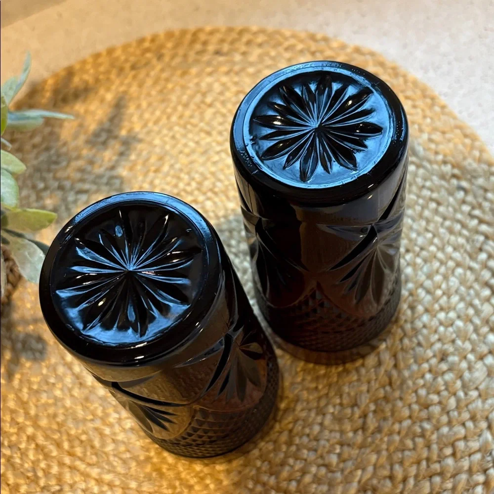 (2) Vintage Cristal D'Arques-Durand Antique Ruby Red Tumbler Glasses